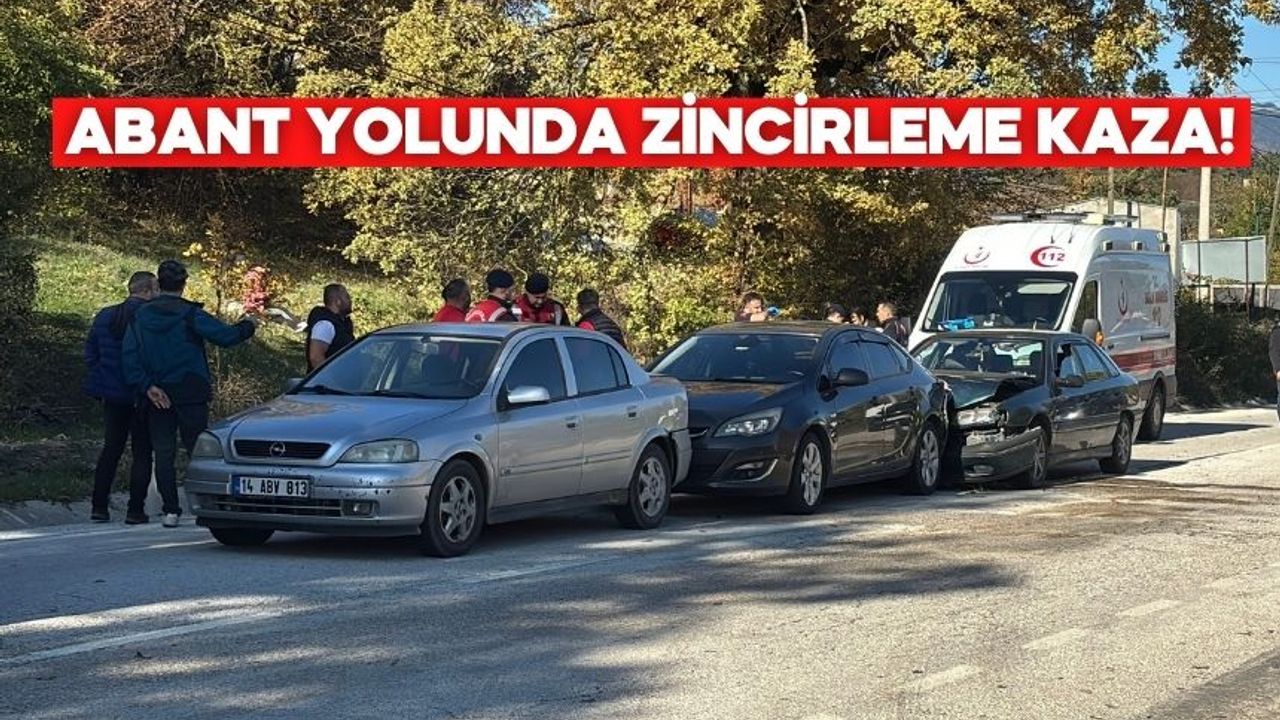 Abant yolunda zincirleme kaza: 3 kişi yaralandı