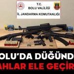 BOLU’DA DÜĞÜNDE SİLAHLAR ELE GEÇİRİLDİ