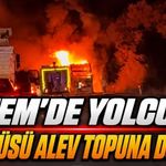 Çaydurt’ta Yolcu Otobüsü Alev Alev Yandı