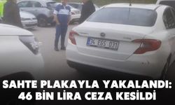 SAHTE PLAKAYLA YAKALANDI: 46 BİN LİRA CEZA KESİLDİ