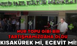 Nur topu gibi bir tartışmamız daha oldu  KISAKÜREK Mİ, ECEVİT Mİ!