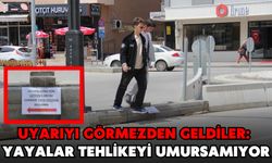 Uyarıyı Görmezden Geldiler:  BOLU’DA YAYALAR TEHLİKEYİ UMURSAMIYOR