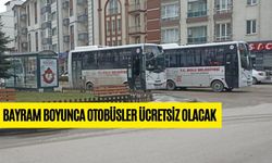 Bayram Boyunca Otobüsler Ücretsiz Olacak