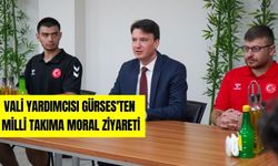 VALİ YARDIMCISI GÜRSES'TEN MİLLİ TAKIMA MORAL ZİYARETİ