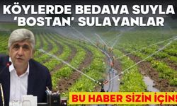 KÖYLERDE BEDAVA SUYLA ‘BOSTAN’ SULAYANLAR…  BU HABER SİZİN İÇİN!