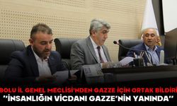 Bolu İl Genel Meclisi'nden Gazze İçin Ortak Bildiri:  “İNSANLIĞIN VİCDANI GAZZE’NİN YANINDA”