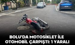 Bolu'da motosiklet ile otomobil çarpıştı: 1 yaralı