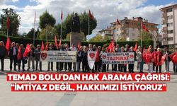 BOLU'DA EMEKLİ ASTSUBAYLAR ÖZLÜK VE TAZMİNAT HAKLARI İÇİN SES YÜKSELTTİ