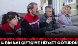 BOLU'DA ZİRAAT MÜHENDİSİ VE VETERİNERLER 4 BİN 461 ÇİFTÇİYE HİZMET GÖTÜRDÜ