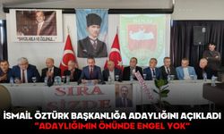 İSMAİL ÖZTÜRK BAŞKANLIĞA ADAYLIĞINI AÇIKLADI  “ADAYLIĞIMIN ÖNÜNDE ENGEL YOK”