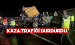 TEM Otoyolu Bolu Geçişinde Kamyon ile Tır Çarpıştı