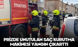 PRİZDE UNUTULAN SAÇ KURUTMA MAKİNESİ YANGIN ÇIKARTTI