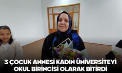 3 çocuk annesi kadın üniversiteyi okul birincisi olarak bitirdi