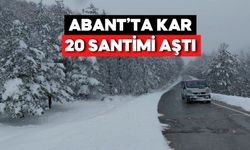 Abant Gölü Milli Parkı'nda kar kalınlığı 20 santimetreye ulaştı