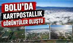 Bolu'da Tarım Arazileri Sisle Birlikte Masalsı Görünüme Büründü
