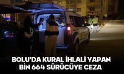 Bolu'da kural ihlali yapan bin 664 sürücüye ceza