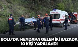 Bolu'da meydana gelen iki kazada 10 kişi yaralandı