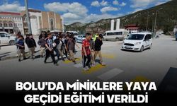 BOLU'DA MİNİKLERE YAYA GEÇİDİ EĞİTİMİ VERİLDİ