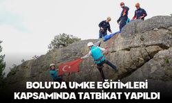 Bolu'da UMKE eğitimleri kapsamında tatbikat yapıldı