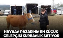 HAYVAN PAZARININ EN KÜÇÜK CELEPÇİSİ KURBANLIK SATIYOR