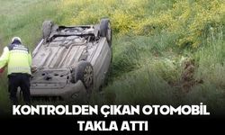 Kontrolden çıkan otomobil takla attı: 2 yaralı