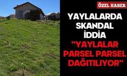 YAYLALARDA SKANDAL İDDİA ''YAYLALAR PARSEL PARSEL DAĞITILIYOR''