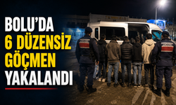 BOLU'DA 6 DÜZENSİZ GÖÇMEN YAKALANDI