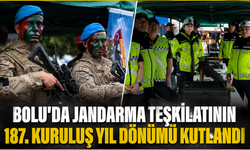 BOLU'DA JANDARMA TEŞKİLATININ 187. KURULUŞ YIL DÖNÜMÜ KUTLANDI