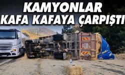 Mudurnu'da İki Kamyon Kafa Kafaya Çarpıştı
