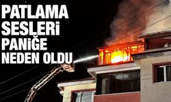 Bolu’da Apartmanda Çıkan Yangında Alevler Geceyi Aydınlattı