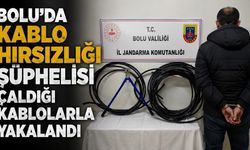 Bolu’da kablo hırsızlığı şüphelisi çaldığı kablolarla yakalandı
