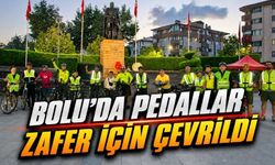 Bolu'da Zafer Coşkusuna Pedal Çevirerek Katıldılar