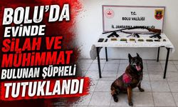 BOLU'DA EVİNDE SİLAH VE MÜHİMMAT BULUNAN ŞÜPHELİ TUTUKLANDI