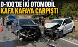D-100’de iki otomobil kafa kafaya çarpıştı