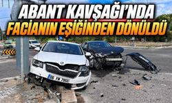 D-100’de İki Otomobil Çarpıştı: Şans Eseri Yaralanan Yok