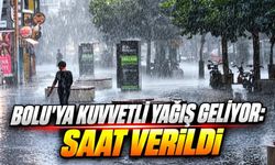 Bolu Valiliği Saat Vererek Uyardı: Kuvvetli Yağış Geliyor