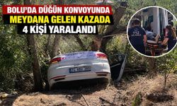 BOLU'DA DÜĞÜN KONVOYUNDA MEYDANA GELEN KAZADA 4 KİŞİ YARALANDI