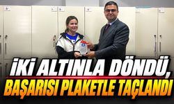 Çifte Balkan Şampiyonuna Türk Eğitim-Sen’den Plaket