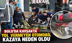 BOLU’DA KAVŞAKTA YOL VERMEYEN OTOMOBİL KAZAYA NEDEN OLDU