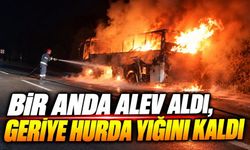 Seyir Halindeki Midibüs Alevlere Teslim Oldu