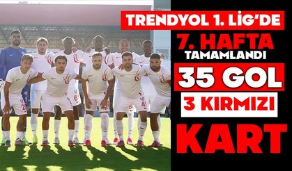 TRENDYOL 1. LİG’DE 7. HAFTA TAMAMLANDI: 35 GOL, 3 KIRMIZI KART