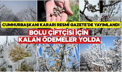 Bolu Çiftçisi İçin Kalan Ödemeler Yolda