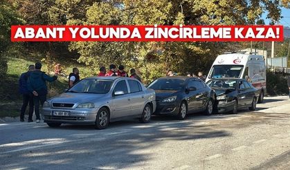 Abant yolunda zincirleme kaza: 3 kişi yaralandı