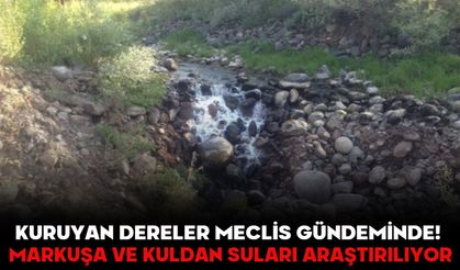 Kuruyan Dereler Meclis Gündeminde! MARKUŞA VE KULDAN SULARI ARAŞTIRILIYOR
