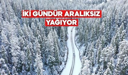 Bolu’da Kış Manzarası! Yedigöller ve Sarıalan Havadan Görüntülendi