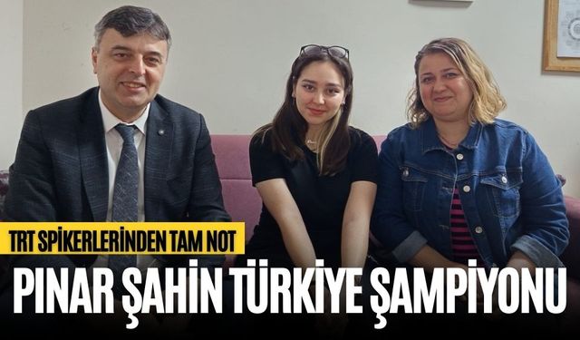 TRT SPİKERLERİNDEN TAM NOT, PINAR ŞAHİN TÜRKİYE ŞAMPİYONU