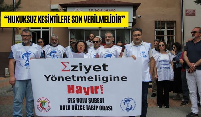 Bolu’da Sağlık Emekçilerinden Protesto