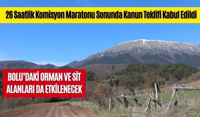 BOLU’DAKİ ORMAN VE SİT ALANLARI DA ETKİLENECEK