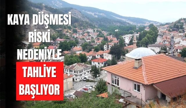 Bolu'da kaya düşmesi riski altındaki evler için tahliye kararı