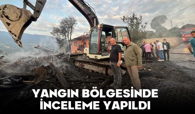 Yangın Bölgesinde İnceleme Yapıldı